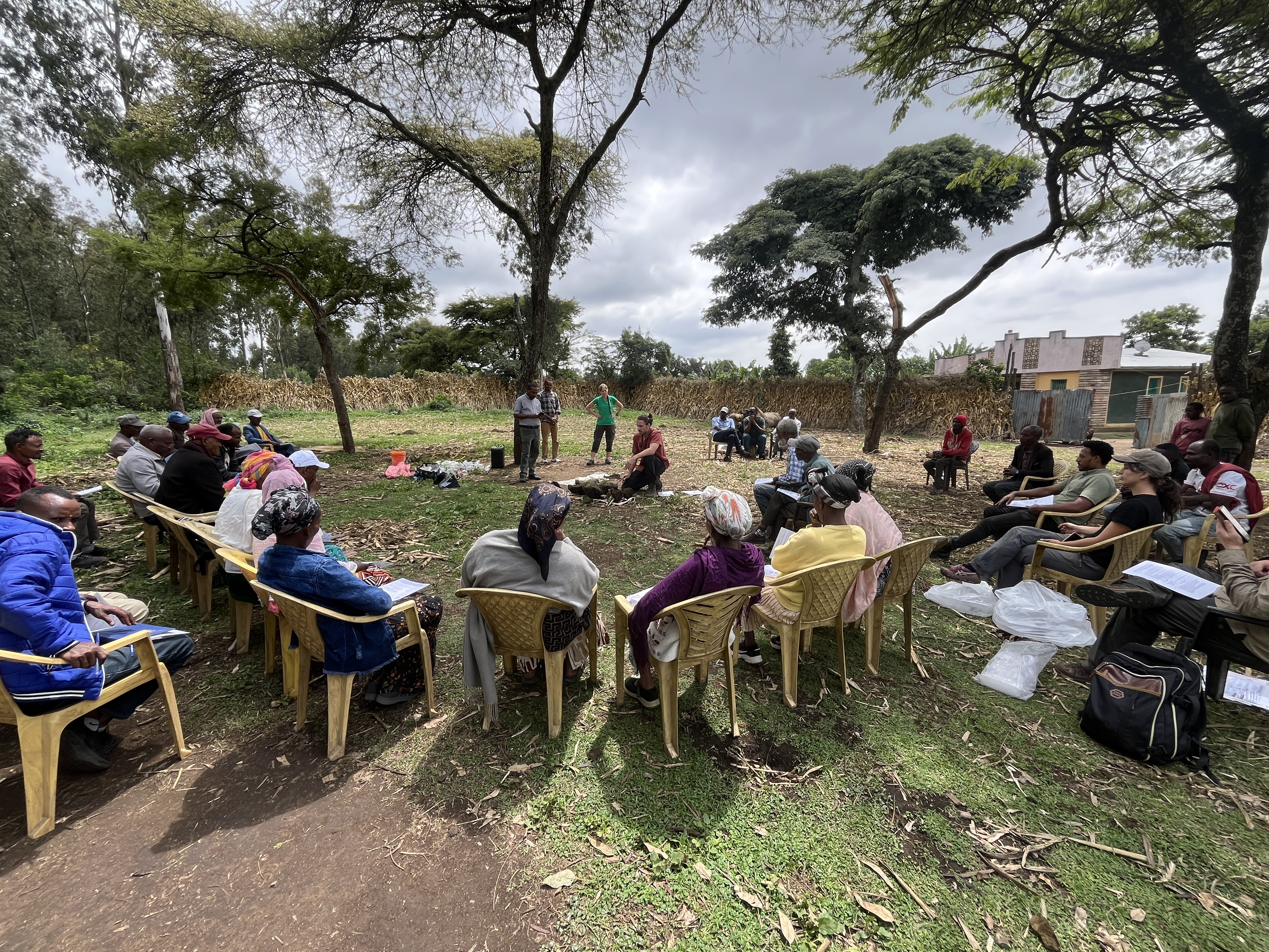 Farmer engagement session for the hybrid soil health project in Ethiopia
